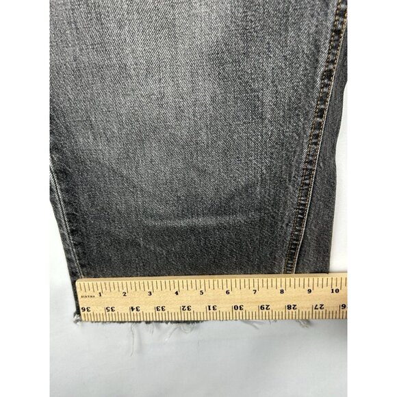 Frank And Oak Women’s Size 27 Nina Wide Leg Jambe Large Black Raw Frayed Hem - Picture 4 of 16